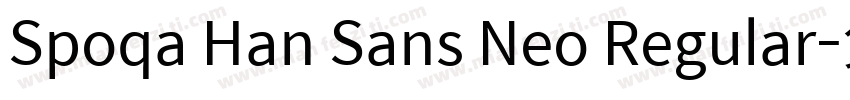 Spoqa Han Sans Neo Regular字体转换